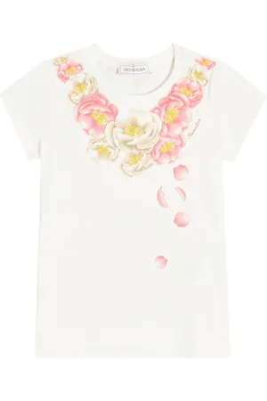MONNALISA Camiseta en jersey de algodón floral
