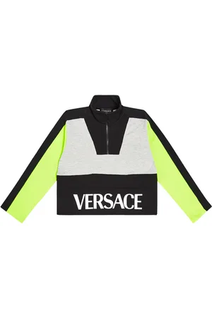VERSACE Sudadera en jersey de algodón con logo