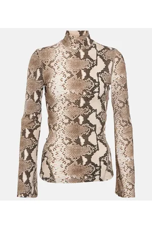 Stella McCartney Top de cuello alto con estampado