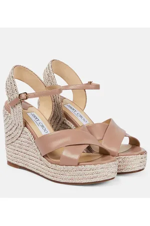 Jimmy Choo Sandalias Dellena 100 de piel con cuña