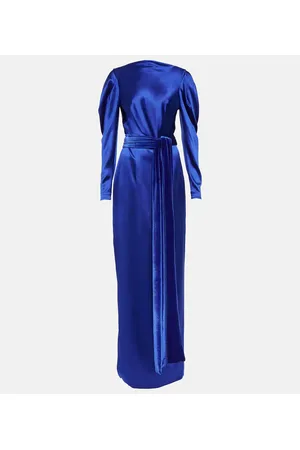 MONIQUE LHUILLIER Vestido de fiesta en satén de seda