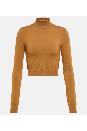Max Mara Jersey Balbo en mezcla de lana cropped