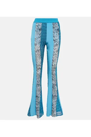 Missoni Pantalones patchwork de punto en zigzag