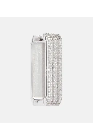Eera Eéra Pendiente largo individual Candy de oro blanco de 18 ct con diamantes