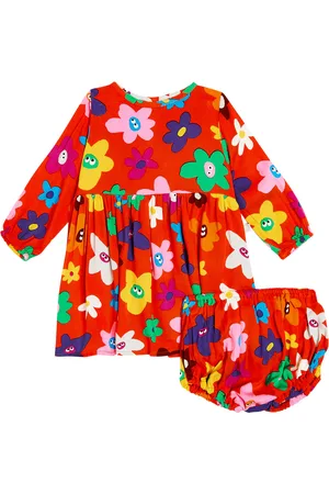 Stella McCartney Bebé - set de vestido y braga floral