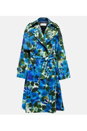 DRIES VAN NOTEN Gabardina de algodón floral
