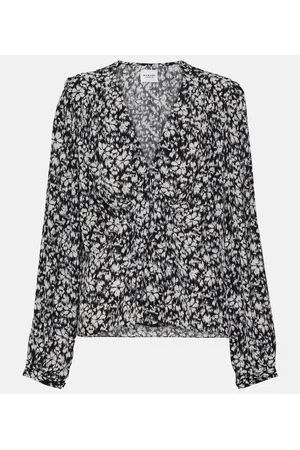 Marant Etoile Blusa floral drapeada