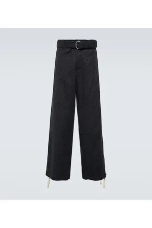 Jil Sander Pantalones anchos de lana virgen