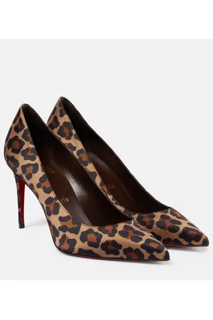 Christian Louboutin Salones Kate 85 de satén estampados