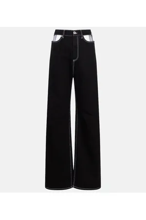 Maison Margiela Jeans anchos de tiro alto