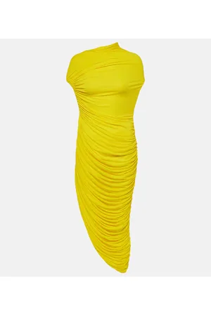 Salvatore Ferragamo Vestido midi de jersey drapeado