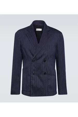 DRIES VAN NOTEN Blazer cruzado con raya diplomática