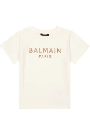 Balmain Camiseta en jersey de algodón con logo