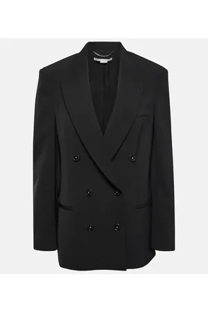 Stella McCartney Chaqueta cruzada en mezcla de lana