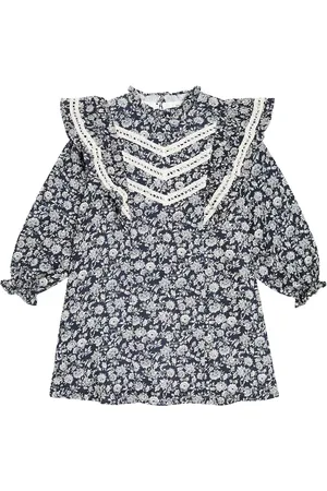 The New Society Vestido Adelaine con ribete de encaje