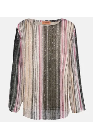 Missoni Top de punto a rayas con lentejuelas