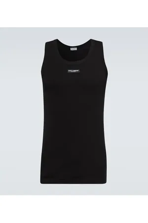 Dolce & Gabbana Top en mezcla de algodón con logo
