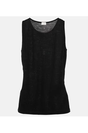 Saint Laurent Tank top de punto de lana