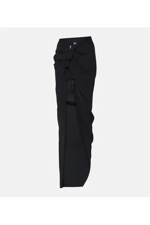 Rick Owens Falda larga asimétrica de tiro alto