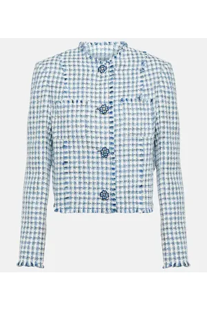 Etro Chaqueta de punto bouclé a cuadros