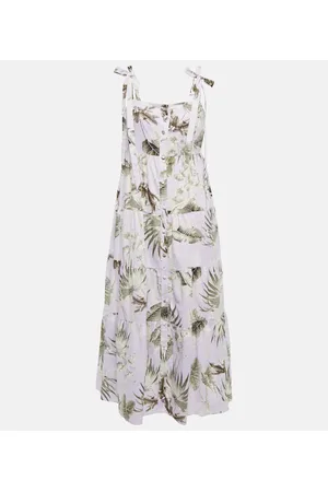 Erdem Vestido midi Georgiana de algodón y seda