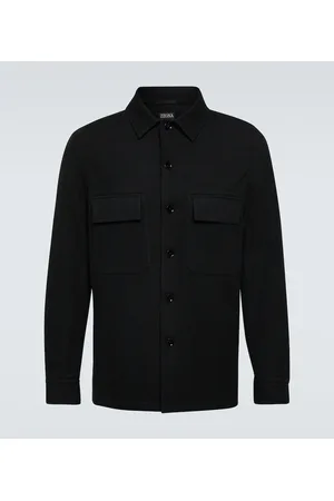 Ermenegildo Zegna Sobrecamisa de lana y algodón