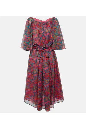 ERES Vestido midi Daisy de algodón floral