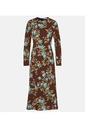 EMILIA WICKSTEAD Vestido midi Roland de crepé floral