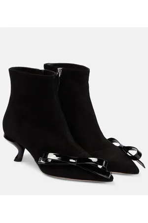 Roger Vivier Botines Virgule Bow de ante
