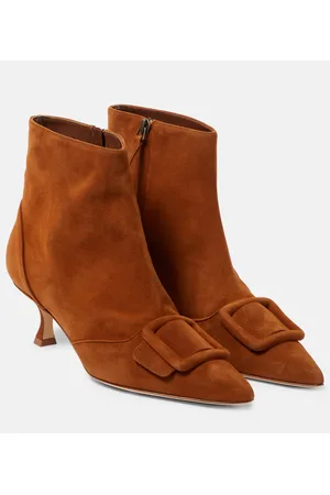 Manolo Blahnik Botines Baylow de ante adornados