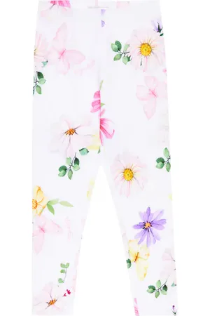 MONNALISA Leggings en mezcla de algodón floral