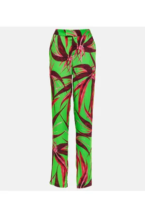 Louisa Ballou Pantalones rectos florales
