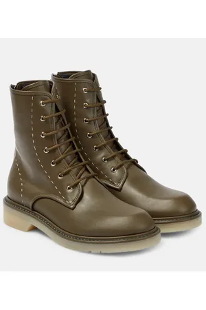 Max Mara Botas de combate de piel