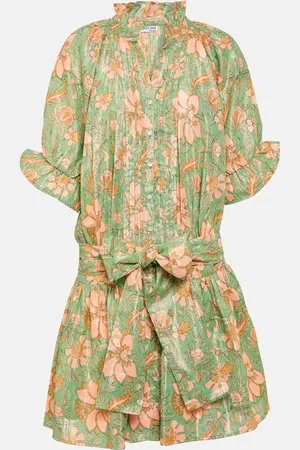 Juliet Dunn Vestido corto de lamé de mezcla de algodón