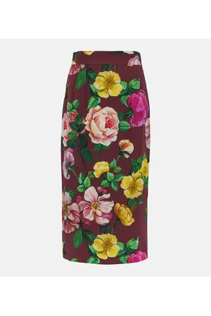 Dolce & Gabbana Falda de charmeuse de mezcla de seda