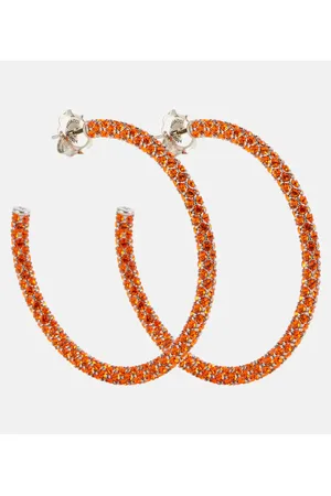 Amina Muaddi Pendientes de aro Cameron Large