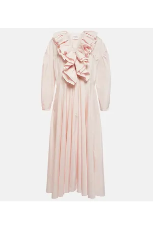 Jil Sander Vestido midi con volantes