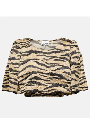 Ganni Blusa de satén