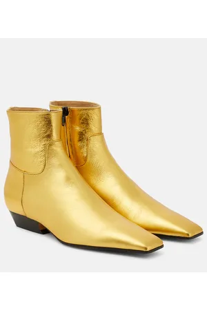 Khaite Botines Marfa de piel metalizada
