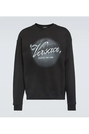 VERSACE Sudadera de jersey de algodón estampada