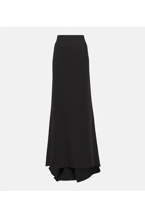 VALENTINO Falda larga de seda Cady Couture