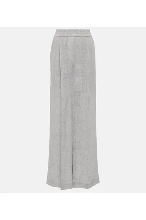 Brunello Cucinelli Pantalones deportivos de mezcla de lino
