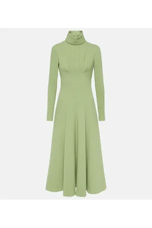 EMILIA WICKSTEAD Vestido midi Oakley de crepé plisado