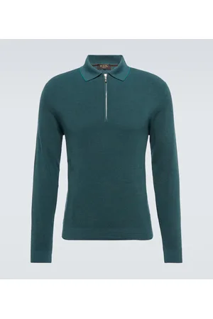 Loro Piana Polo Zip Ridge de lana y seda