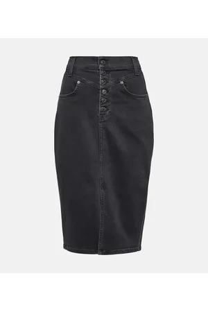 VERONICA BEARD Falda midi Herron en denim