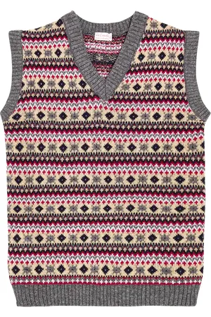 La Coqueta Chaleco Cacia Fair Isle de mezcla de lana