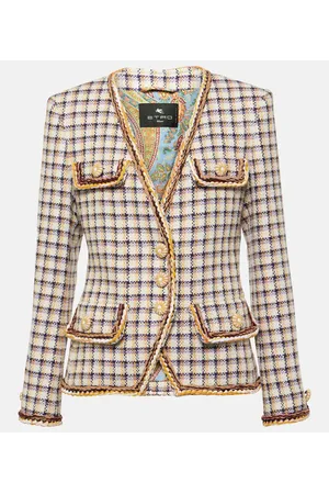 Etro Chaqueta de mezcla de algodón a cuadros