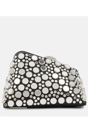The Attico Clutch Midnight Mini de piel con tachuelas