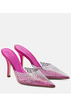 PARIS TEXAS Mules Hollywood de PVC adornadas