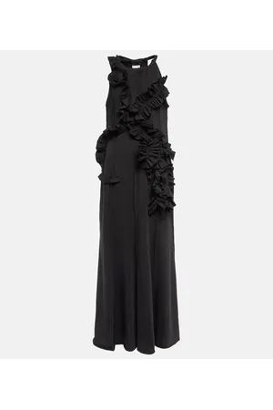 DRIES VAN NOTEN Vestido largo en jersey de algodón